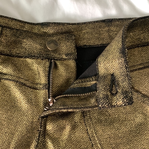 Free People Gold Skinny Moto Pant - Picture 6 of 16